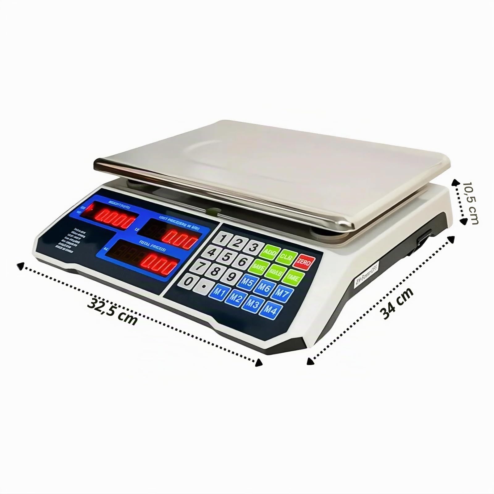 Voltix Bilancia Cucina Digitale 5g a 40kg, Bilancia Professionale per Alimenti con Display LCD, Alta Precisione e Piatto in Acciaio Inox
