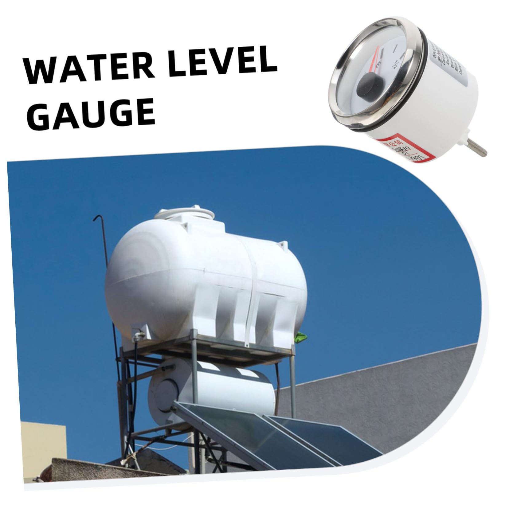 Wasserstandsanzeiger Edelstahl Rund 52mm für Wassertanks