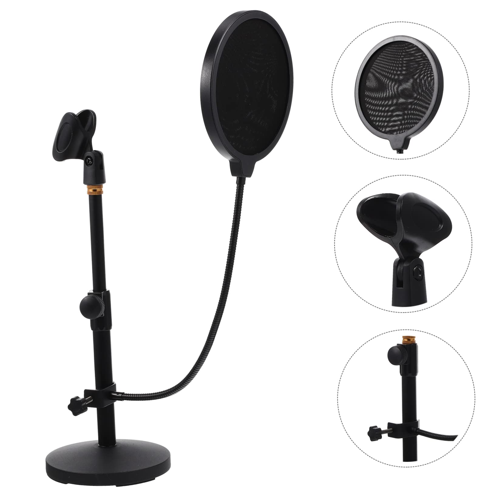 Mikikit Supporto Per Microfono Da Tavolo Con Filtro Antivibrazione Per Registrazioni Audio e Trasmissioni Radiofoniche