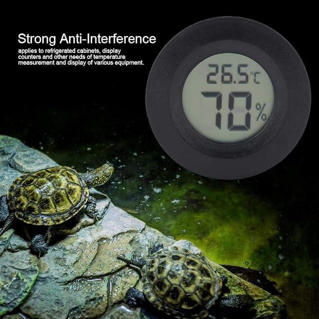 Foto 5 de 8 de Medidor de humedad de temperatura para monitor de humedad y temperatura de reptiles con pantalla LCD grande