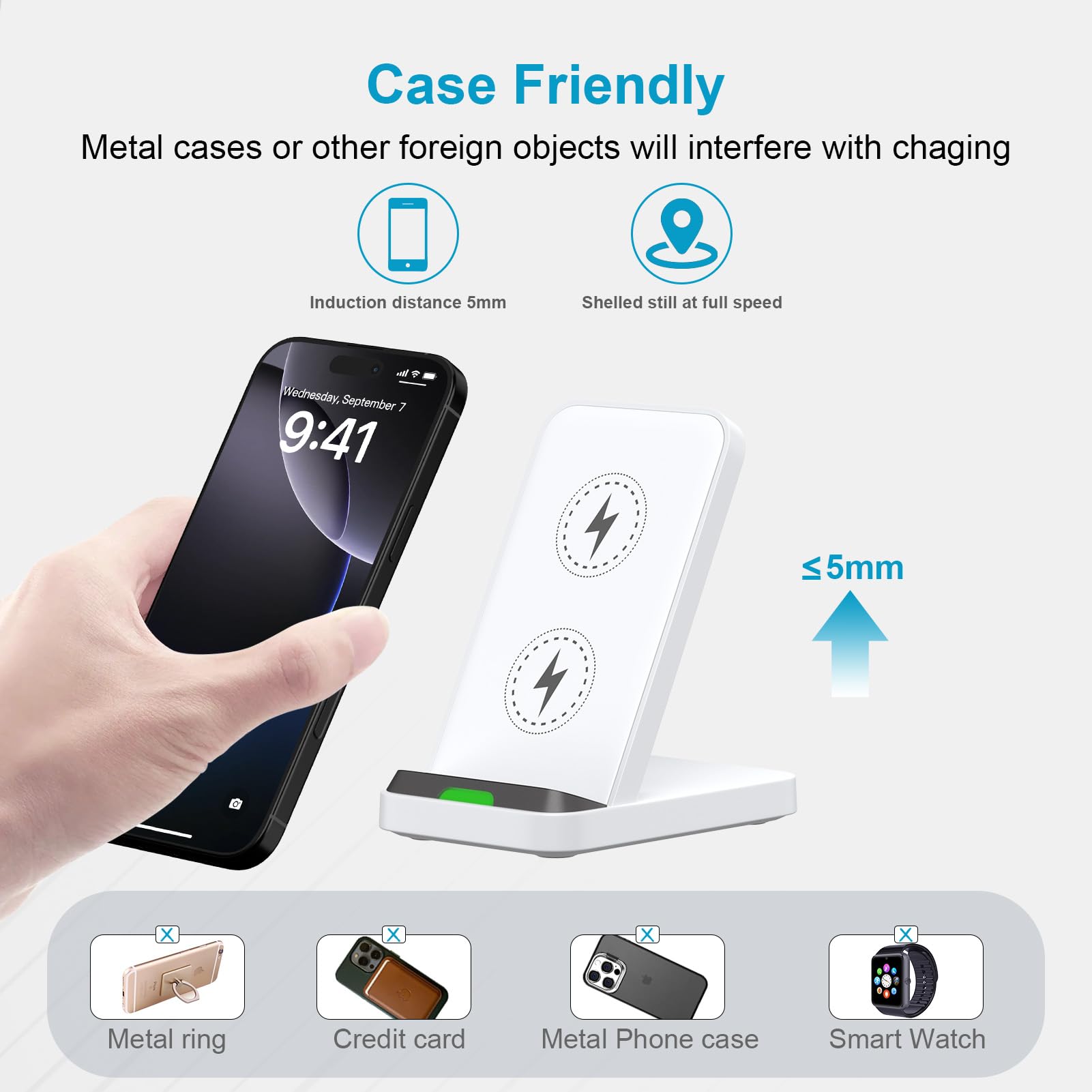 Wireless Charger Stand For Google Pixel 10/9/8/7/6 Series - 15W Fast Charging Dock Pad With Adapter, Compatible With Most Pixel Models