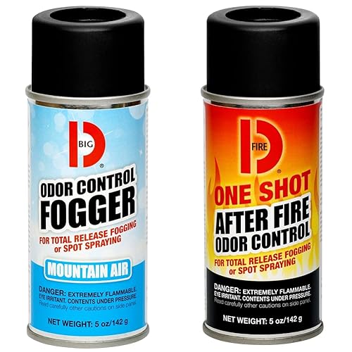 Big D Paquete de nebulizadores de control de olores y niebla Fire D One Shot (12 piezas)
