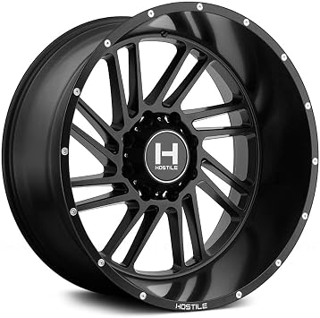 Hostile Stryker satin black Wheel with Painted Finish 22 x 12. inches /6 x 135 mm,44 mm Offset