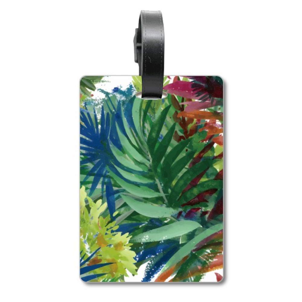 Étiquette valise tropicale protège vos informations