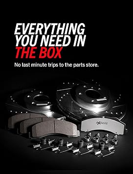 PowerStop Front Brake Kit For Ford F-250 Super Duty 2012-22 |F-350 Super Duty 2013-22 |F-450 Super Duty 2013-16 -Truck & Tow Carbon Fiber Ceramic Brake Pads+Drilled & Slotted Rotors Upgrade, K6403-36