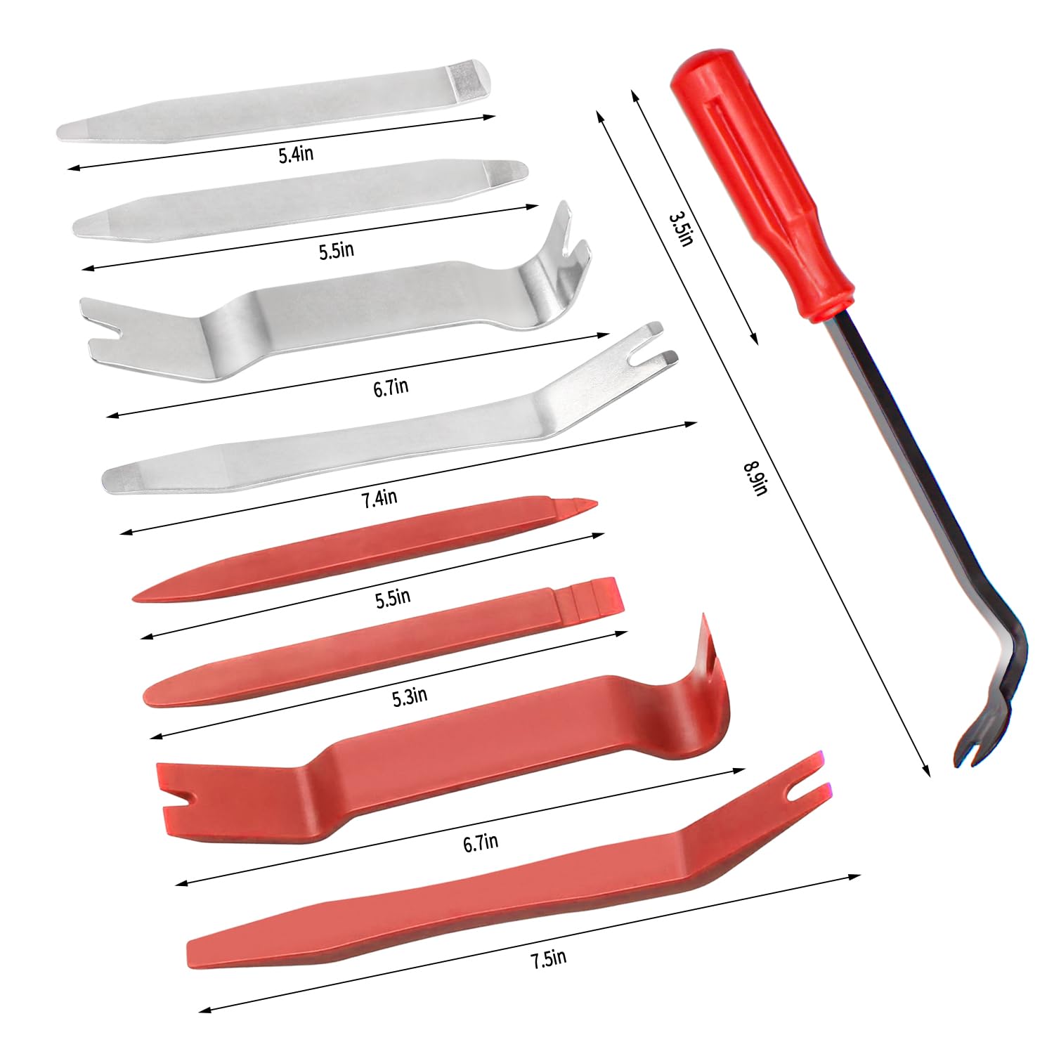 Auto Trim Removal Tool Kit, Wetado 17 Pcs Auto Car Trim Tool Set Plastic Pry Tool Kit for Car Clip, Audio, Dashboards - Image 2