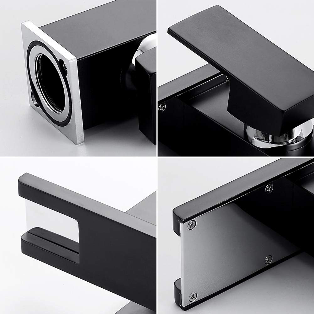 Recensioni Per Rubinetto Da Bagno A Cascata Morno Ed Elegante Rubinetto Per Lavabo Con Maniglia Singola In Ottone Nero | Homary