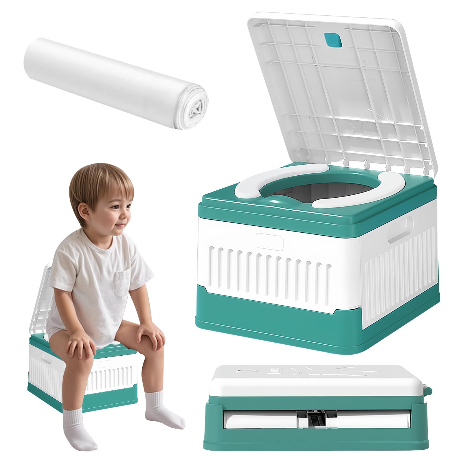 Sedile WC per bambini: vasino pieghevole viaggio, vasino da allenamento, toilette per bambino, sedile WC per campeggio