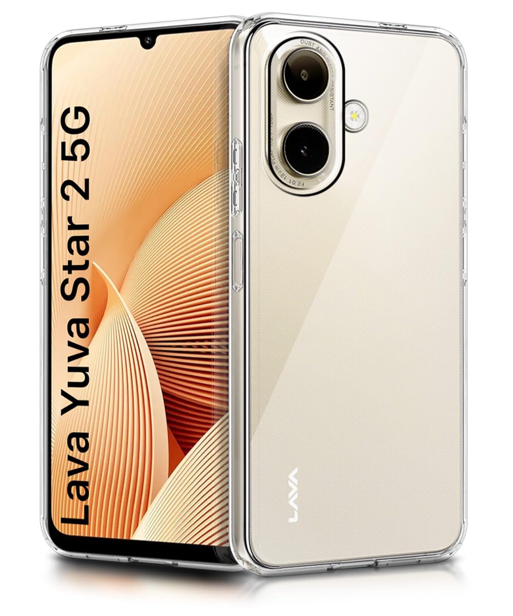 WOW IMAGINE Transparent Back Cover Case for Lava Yuva Star 2 5G | Raised Bumps for Full Device & Camera Protection Shockproof TPU Silicone Back Case Mobile Cover – Transparent