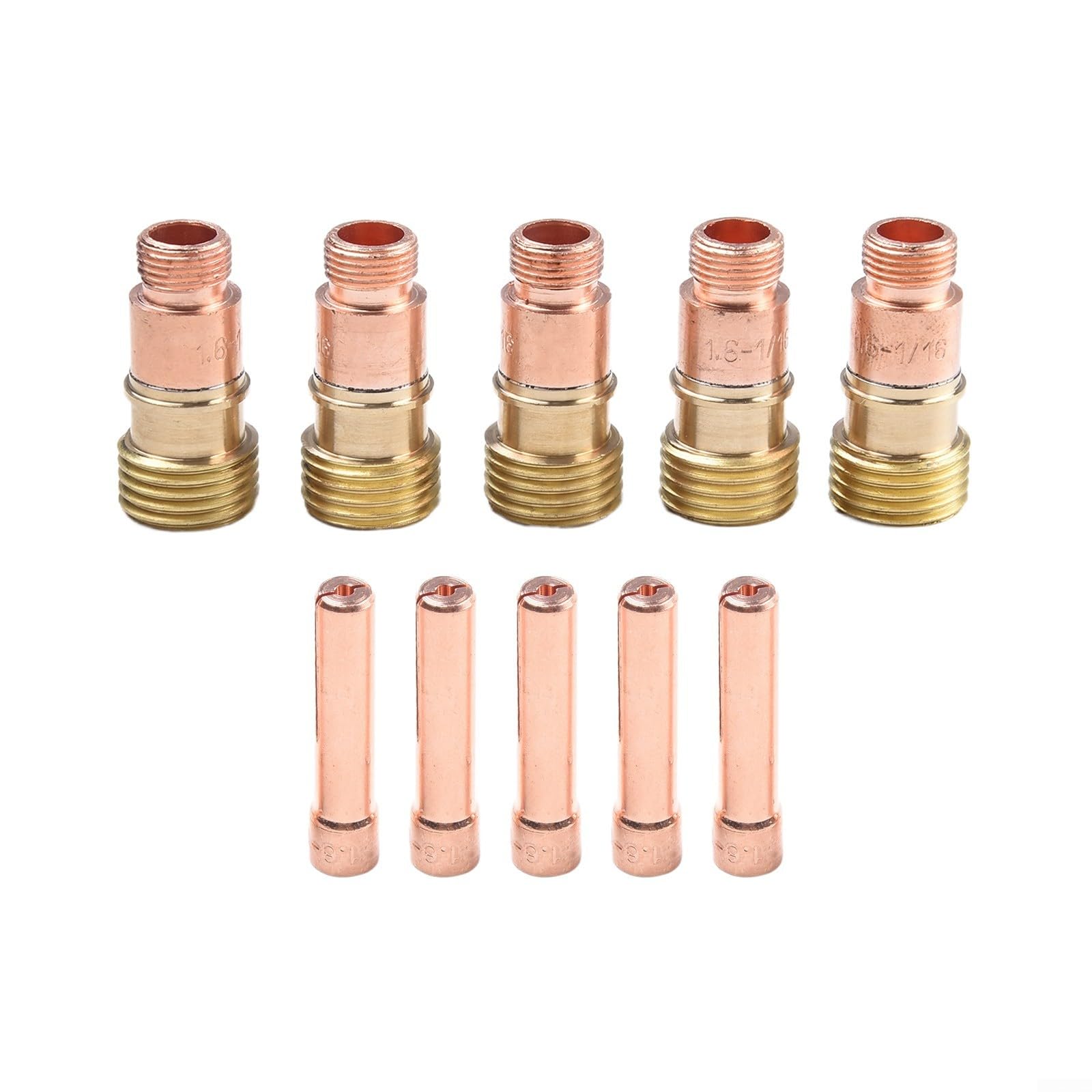 Kit TIG 17GL116 de lentes de gas Stubby, pinza 10N23S de 1/16" para antorcha de soldadura WP-18 y WP-17