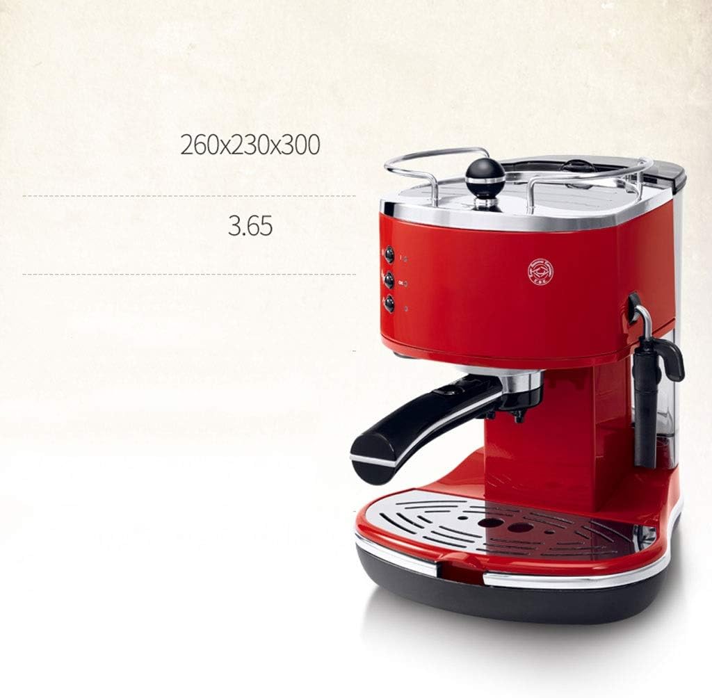 Retro Red Household Pump Pressure Semi-automatic Fancy Coffee Machine Pump Pressure Type Stainless Steel