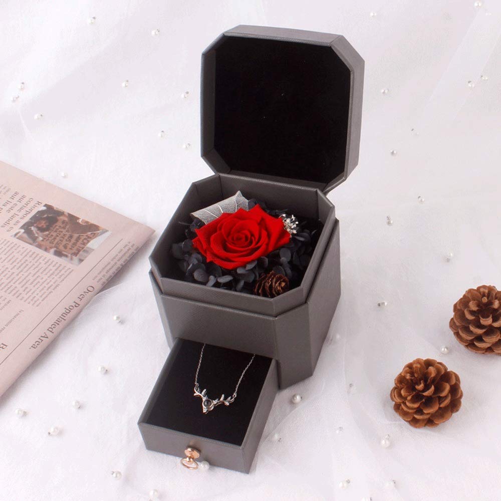 Amazon｜夢のような多角形のジュエリーギフトボックス枯れなかった