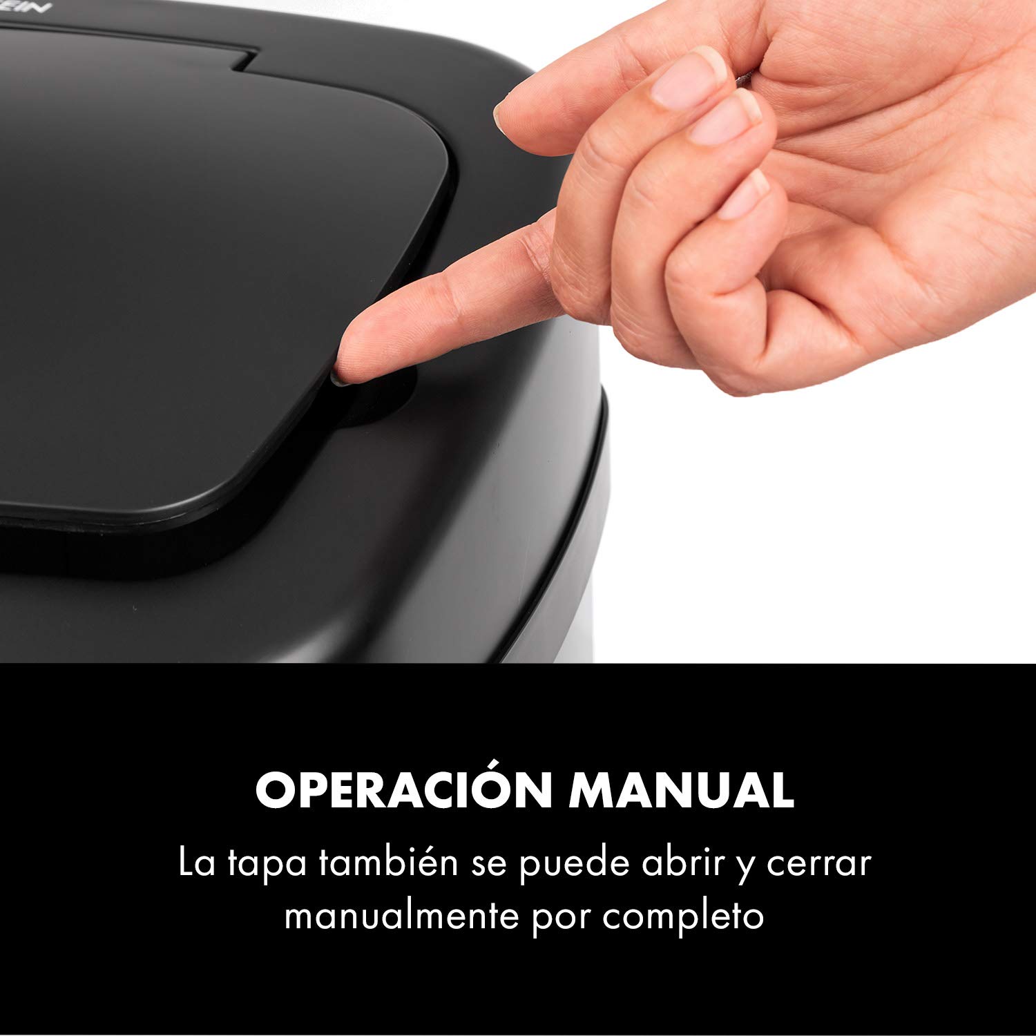 KLARSTEIN Cleansmann Cubo de basura con sensor, capacidad de 30 litros, touchless: apertura y cierre automáticos, soporte para bolsa, materiales: tapa de plástico ABS, negro