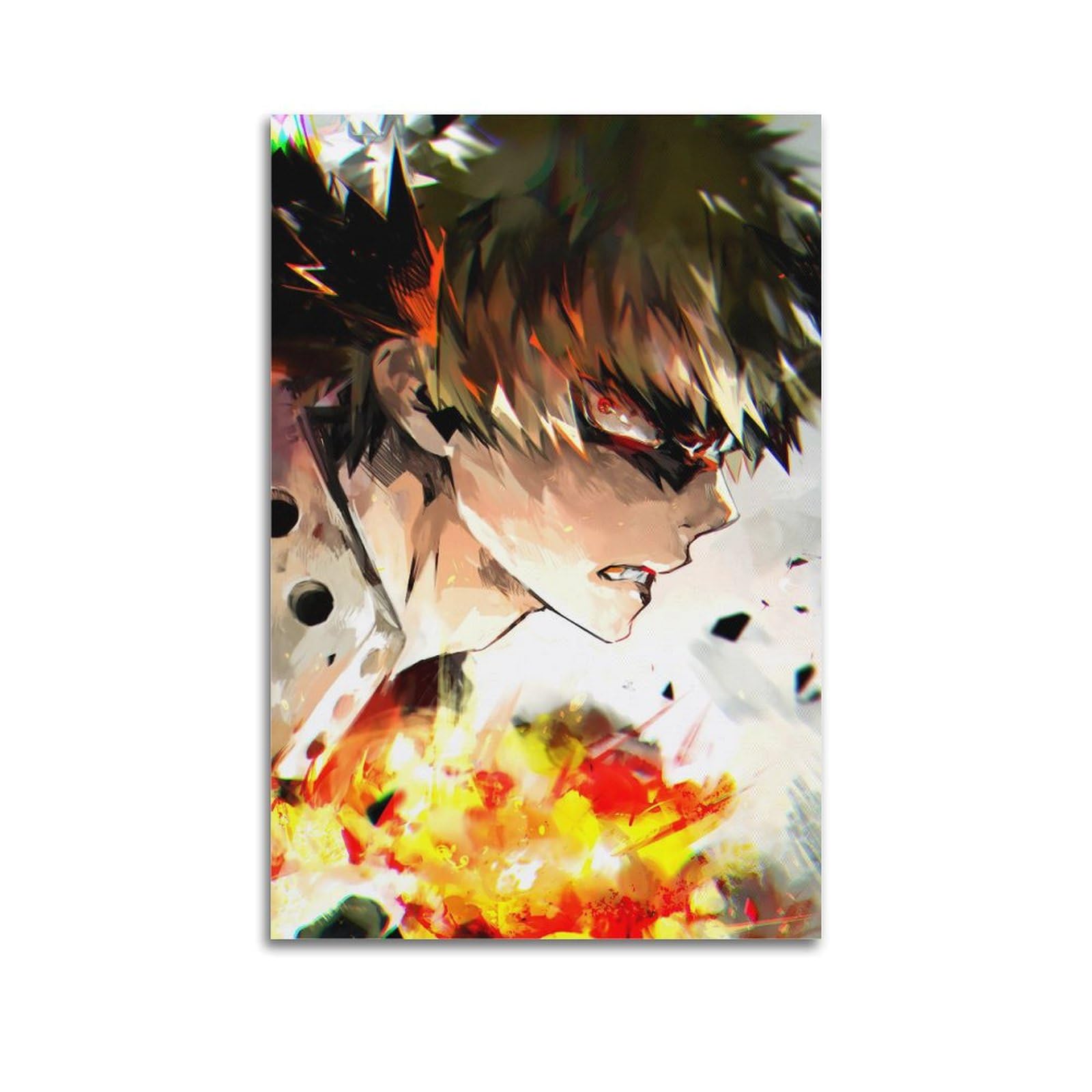 Ksoxdaitip Unframe-Style Bakugo Anime Poster My Hero Academia Poster Decorative Painting Canvas Wall Posters And Art Picture Print Modern Family Bedroom Decor Posters 20X30inch(50X75cm)