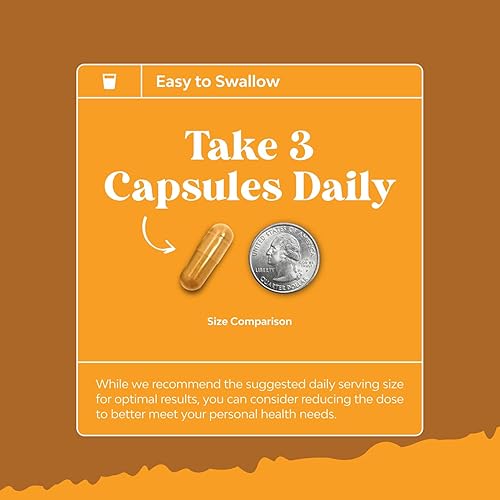 Vista 6 de Curcumina de cúrcuma con extracto de pimienta negra – Suplemento de cúrcuma para la salud de las articulaciones con 95% de curcuminoides