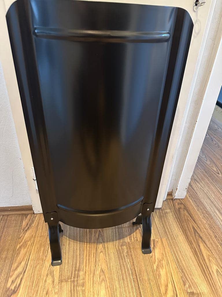Kaminschirm Ofenschirm mit Füßen schwarz Hitzeschild 91 x 46 cm modern glatt NEU neues Model AdoroSol Vertriebs GmbH
