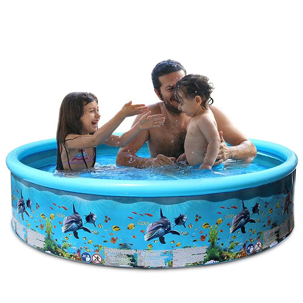 Piscina pieghevole portatile in plastica rigida per bambini, adulti, uso familiare, resistente all'usura, durevole, ecologica