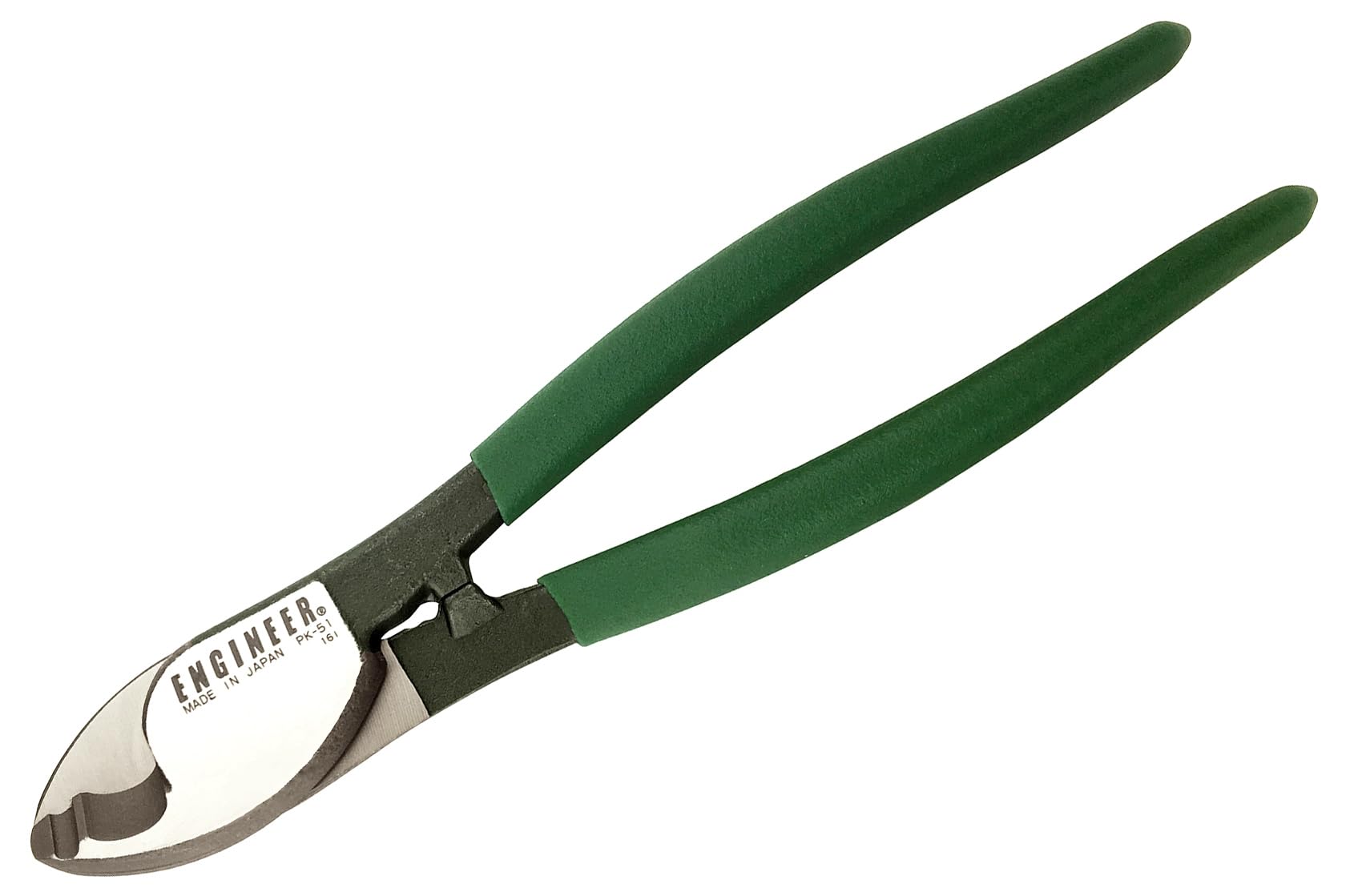 Heavy Duty Cable Shears/Wire Cutters (Larger Version) for Clean Cutting of Thick Electrical Cable, Coax & Nylon Rope etc. Made in Japan. ENGINEER pk-51