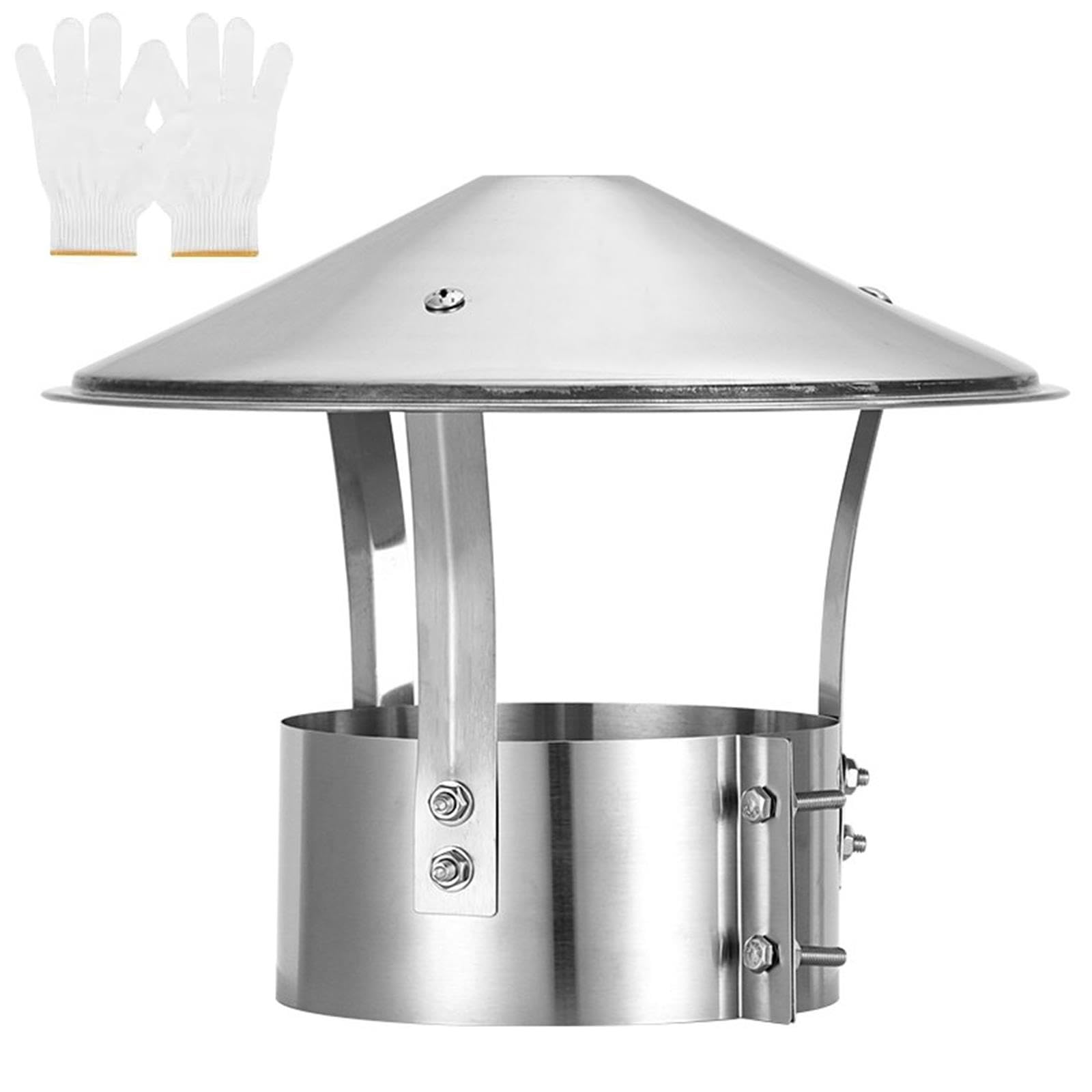 Comignolo in Acciaio Inox 304, Cappello Terminale per Canna Fumaria