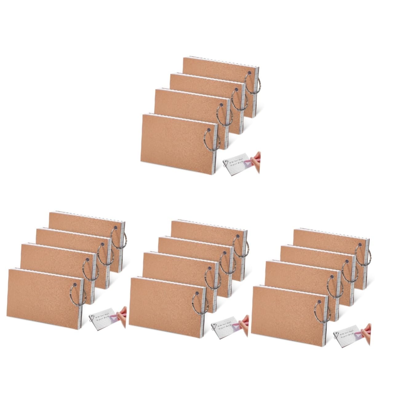 Operitacx 16 Stk Ring Karten Aus Kraftpapier Karteikarten Farbig Karteikarten 3x5 Memo-notizkarten Linierte Notizkarte Leer Notizblöcke Lernkarten Index-flash-karten Weiß