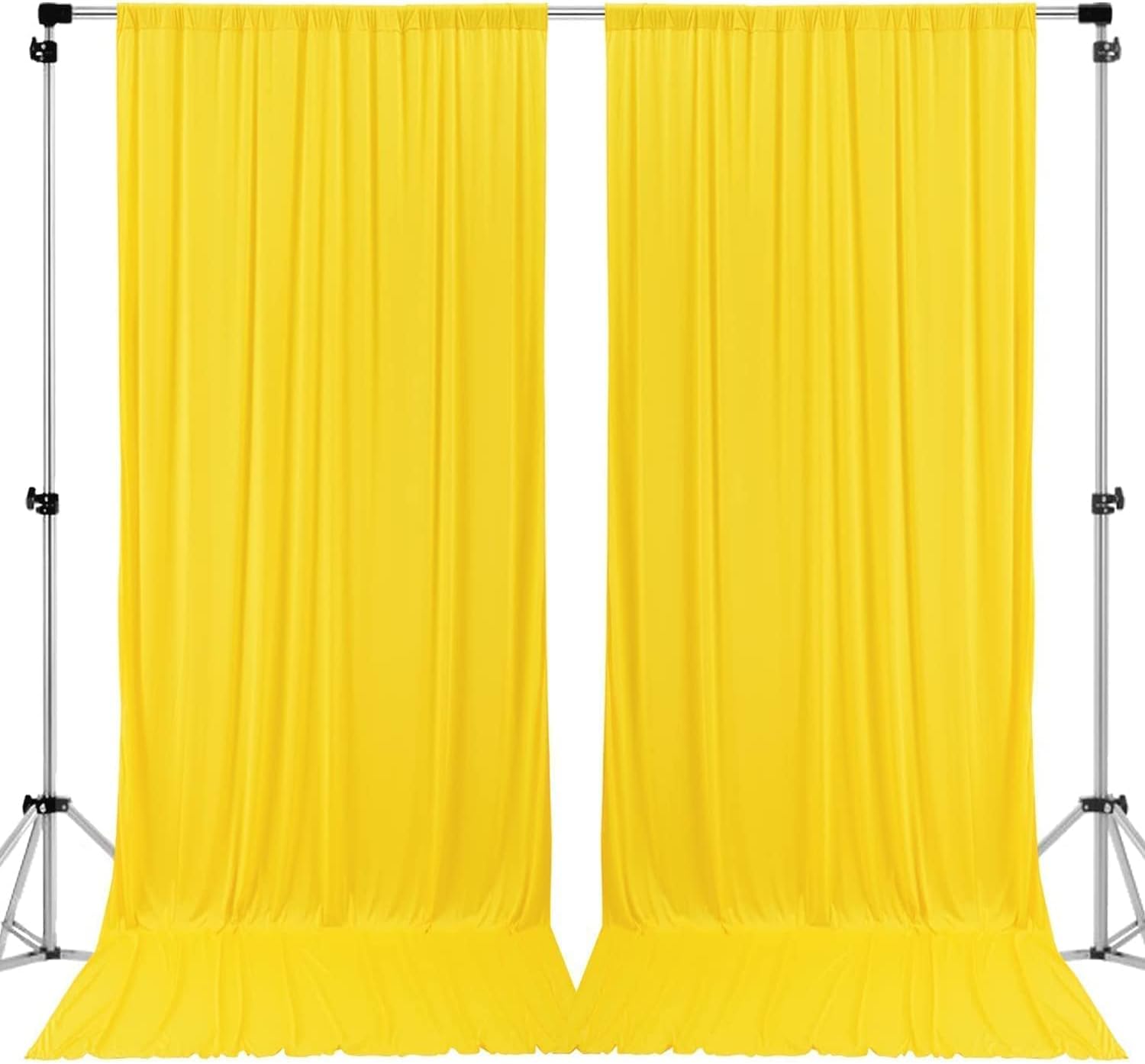 HomeArt 4 Ft. x 8 Ft. Yellow Backdrop Curtains Panels, Wrinkle Free Polyester Photography Backdrop Drapes, Wedding Party Home Decoration Supplies-image-47
