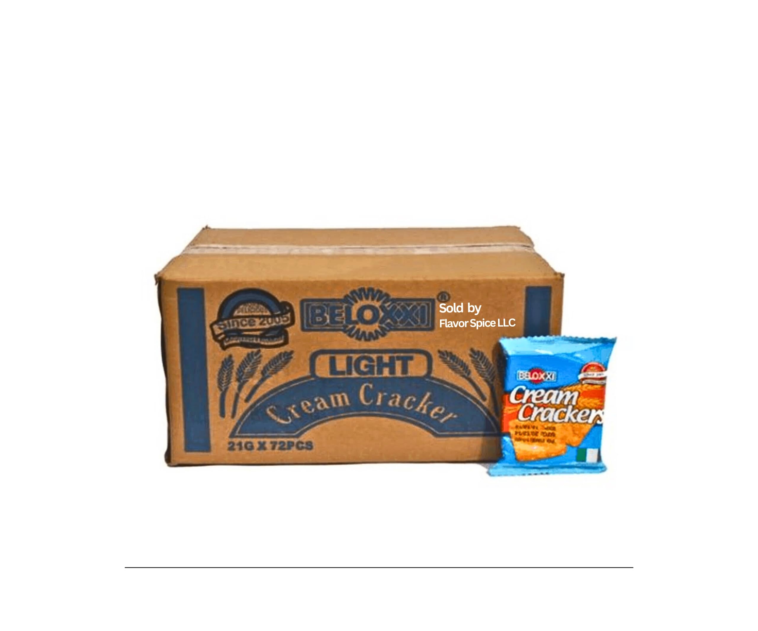 Beloxxi Cream Cracker 40g (1 BOX PACK OF 36)