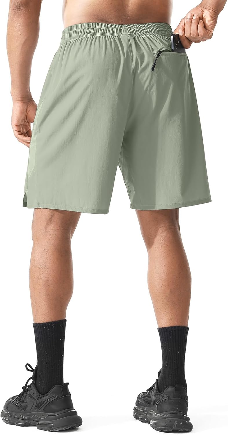 Athletic Running Shorts for Men 2 Pack 7"/9" Quick Dry Workout Gym Shorts with Zipper Pockets - Image 2