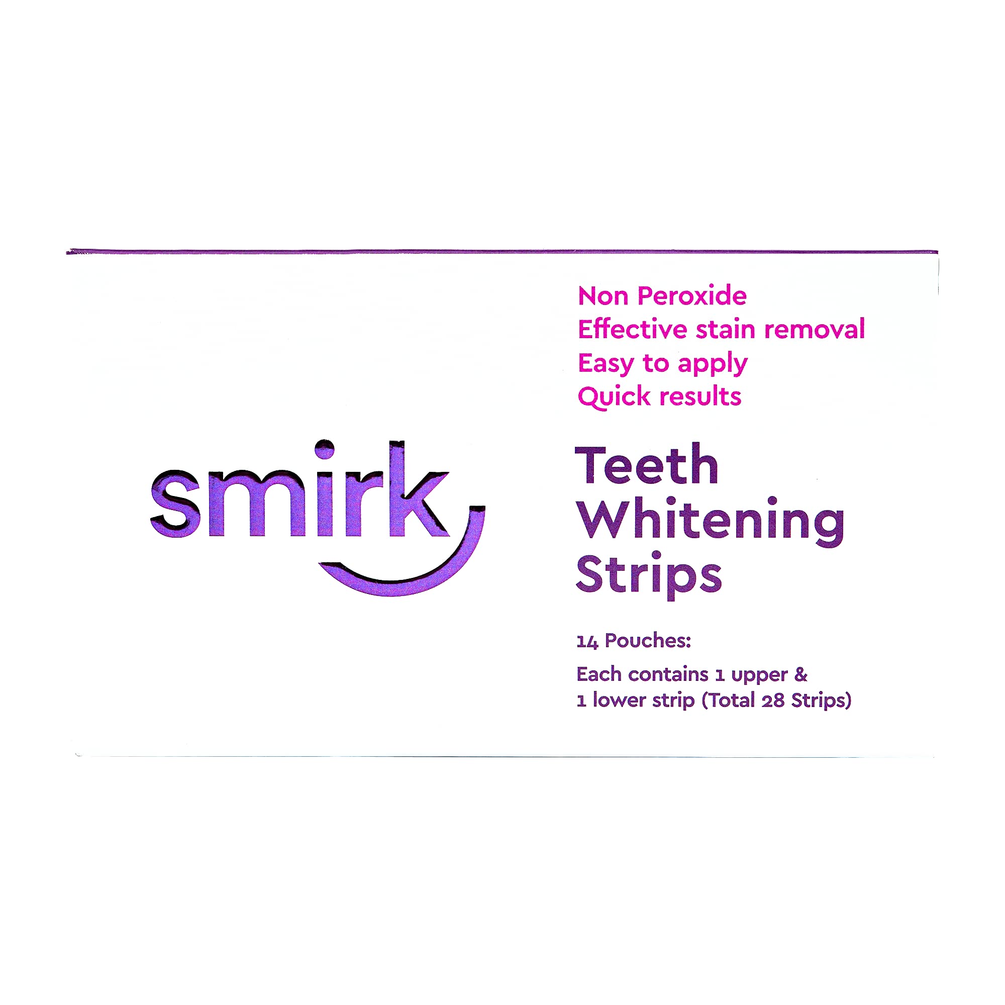 Smirk Teeth Whitening Strips – A Smile That Sparkles, Dentist-Approved Strips Safely Remove Staining Caused by Coffee, Alcohol, Food and Smoking, Perfect for Sensitive Teeth