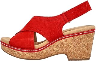 clarks red sandals amazon