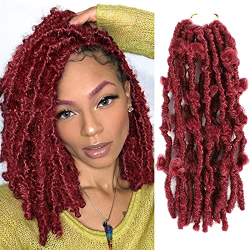 Butterfly Locs Crochet Hair Faux Locs 10 Inch 7 Packs Distressed Locs Crochet Hair For Black Women Soft Locs Bob Short Crochet Braids Pre Looped Synthetic Braiding Hair Extension (10 Inch, BG#)