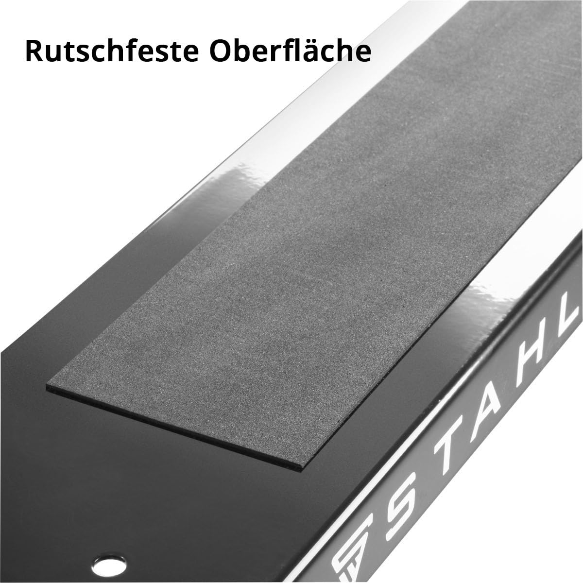 Caballete STAHLWERK SB-910 ST en un juego de 2 caballetes de metal con recubrimiento de polvo, altura ajustable de 645-910 mm, capacidad de carga de 150 kg y superficie antideslizante