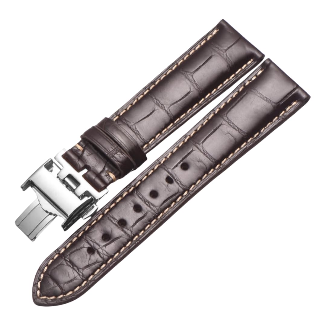 Bracelet en Cuir Authentique Souple Fermoir Papillon Bracelet en Cuir Remplacement Accessoires Réparation pour LONGINES Master Collection