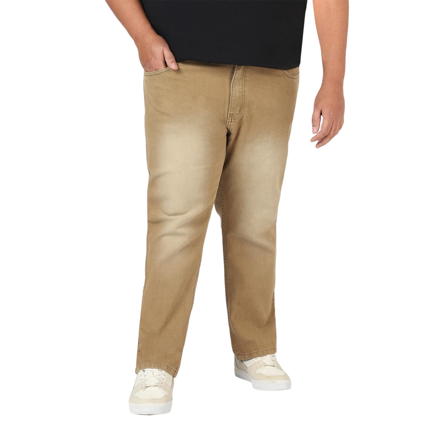 Urbano Plus Men's Regular Fit Washed Jeans Stretchable