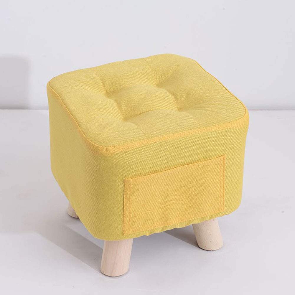 Ottoman pouffe repose-pieds tabouret carré tissu rangement chambre et entrée