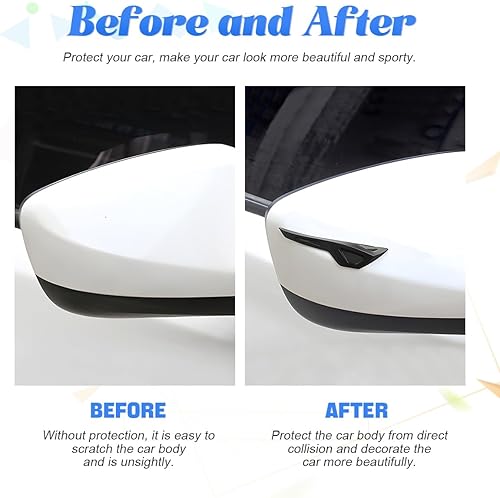 Miniatura 3 de Kit de 8 canardos de alerón de automóvil, divisor universal de borde para parachoques delantero, adhesivo exterior anticolisión para carrocería,