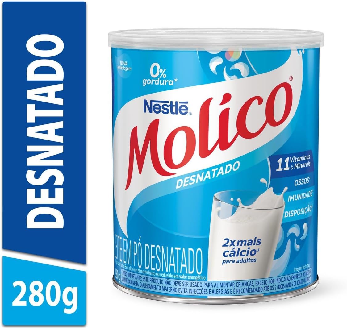 Leite em Pó Desnatado MOLICO Total Cálcio 280g Molico Sabor