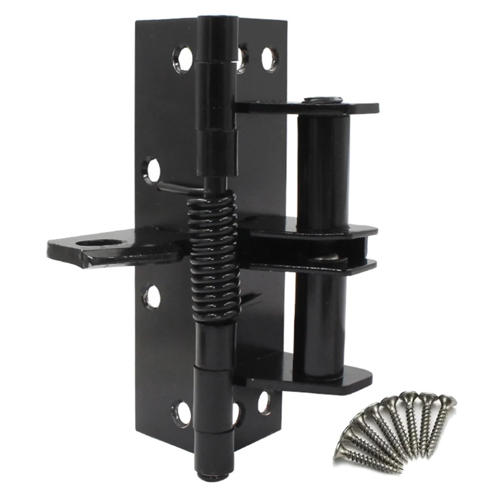 Flush Hinges Self Hinges Automatic Closing Spring Hinge with Positioning 90 Degrees for Wooden Door Cabinet(Black)