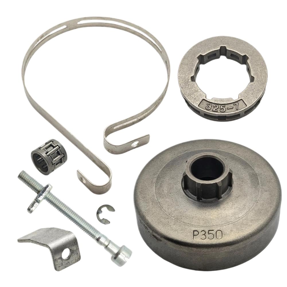 Llanta de piñón de tambor de embrague con receptor de ajustador de cadena Compatible con motosierra 136 137 141 142
