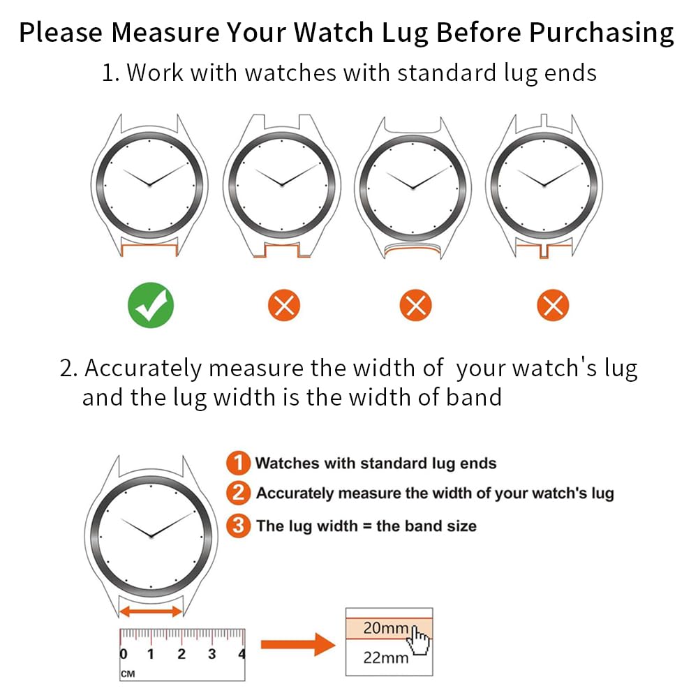 Bracelet en titane de 20 mm compatible avec Samsung Watch 6 Classic 43 mm/47 mm/5 Pro 45 mm/4 Classic 46 mm, bracelet en métal de 22 mm, compatible avec Samsung Watch 46 mm/3 45 mm, Gear S3