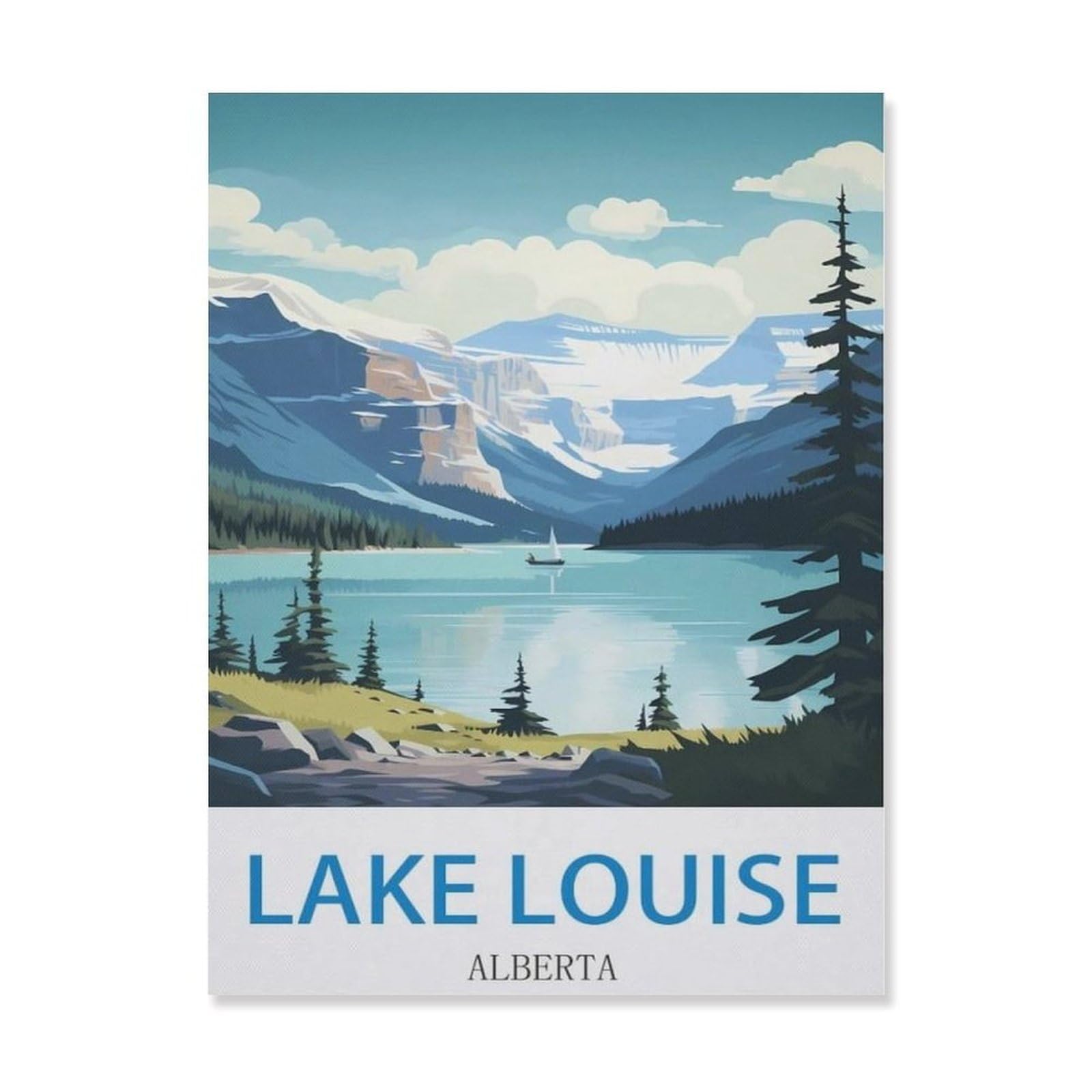Lake Louise Alberta，Retro Metal Tin Sign Vintage Sign For Home Coffee Wall Decor(15x30cm）6x12 inch-EH43