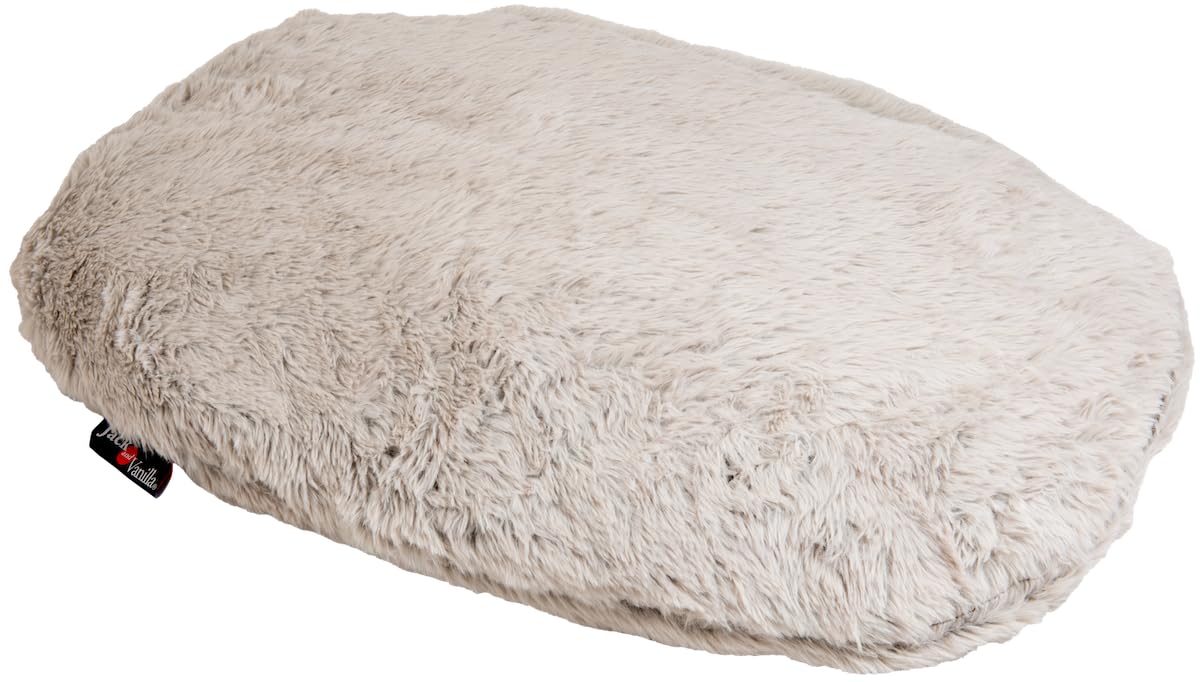 Jack and Vanilla, Coussin Ovale pour Chien, Modèle Shell, Couleur Gris Coquille, Taille M, 75 x 50 cm