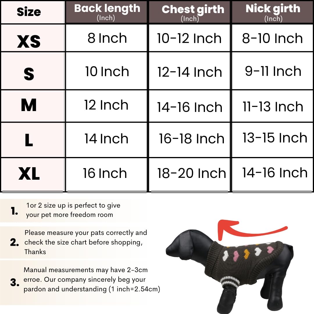 Lulala Turtleneck Dog Sweater - Winter Coat Apparel Classic Cable Knit Clothes with Leash Hole for Cold Weather, Ideal Gift for Pet in New Year (Black, 8 Inch) 3