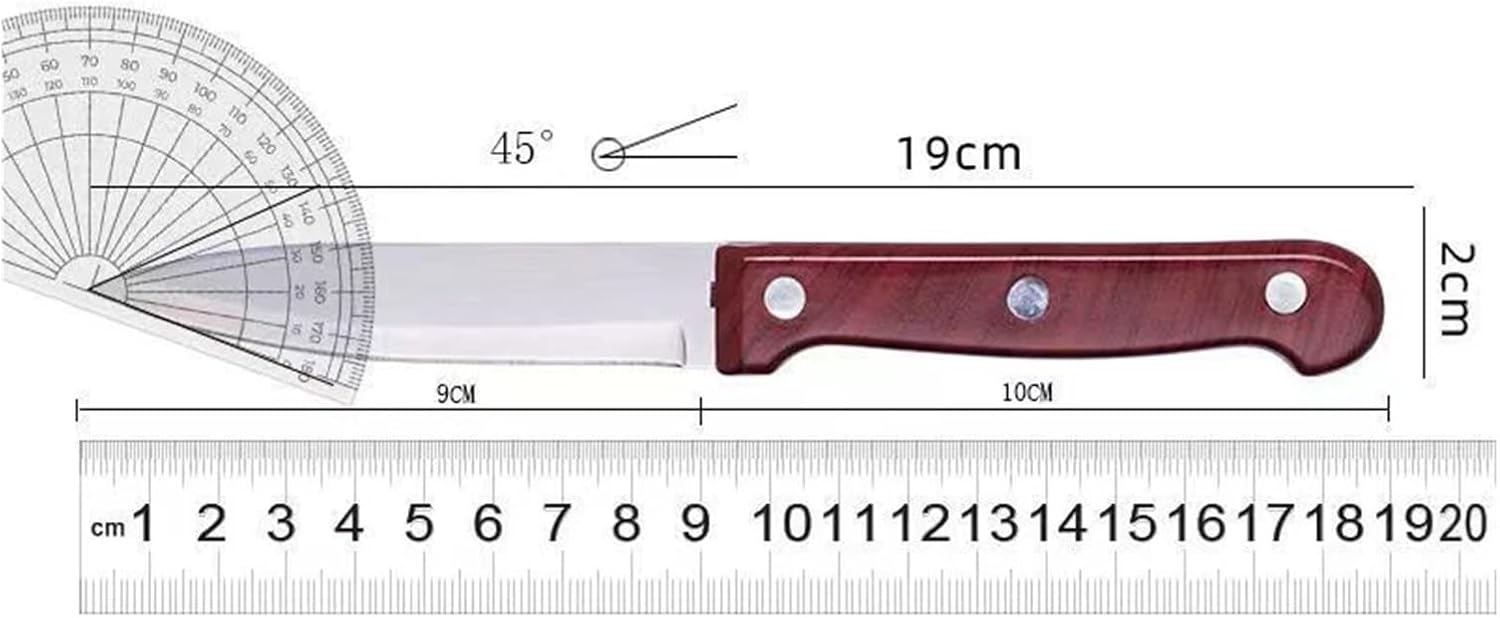 Fit for Sharp Stainless Steel Fruit Knife - Paring Knife with Imitation Wood Handle for Home Cooking(5pcs)