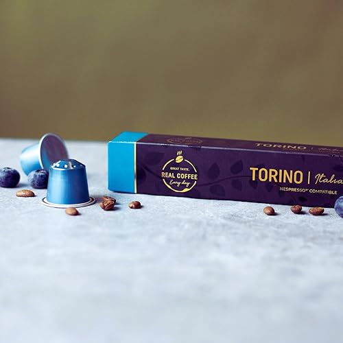 Miniatura 8 de Espresso italiano descafeinado 'Torino' para Nespresso, 100 cápsulas de aluminio descafeinado, sabor italiano audaz sin efecto, cápsulas 100%