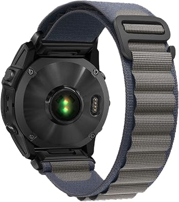 Nylon Watch Band 26mm for Garmin Fenix 7X / Fenix 6X / Fenix 5X / Enduro 2, Hook and Loop Fasteners Watch Strap with Stainless Steel Clasp for Tactix 7 Pro, Instinct, Descent