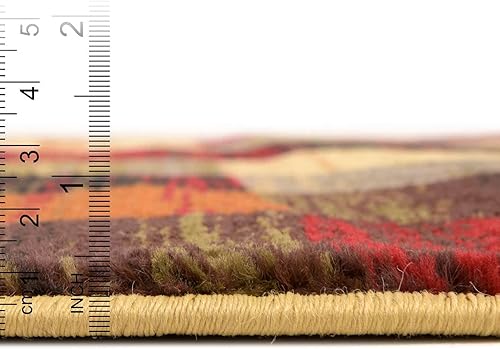 Miniatura 8 de Unique Loom Barista Collection - Alfombra de área Gava (2 pies 2 pulgadas x 3 pies 11 pulgadas, multicolor  marrón)