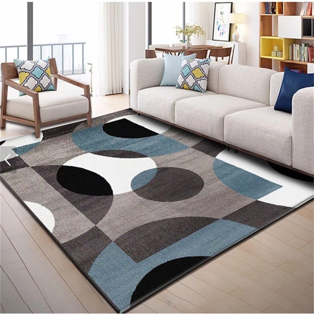 Tapis de salon géométrique idéal pour créer un coin douceur bébé fille