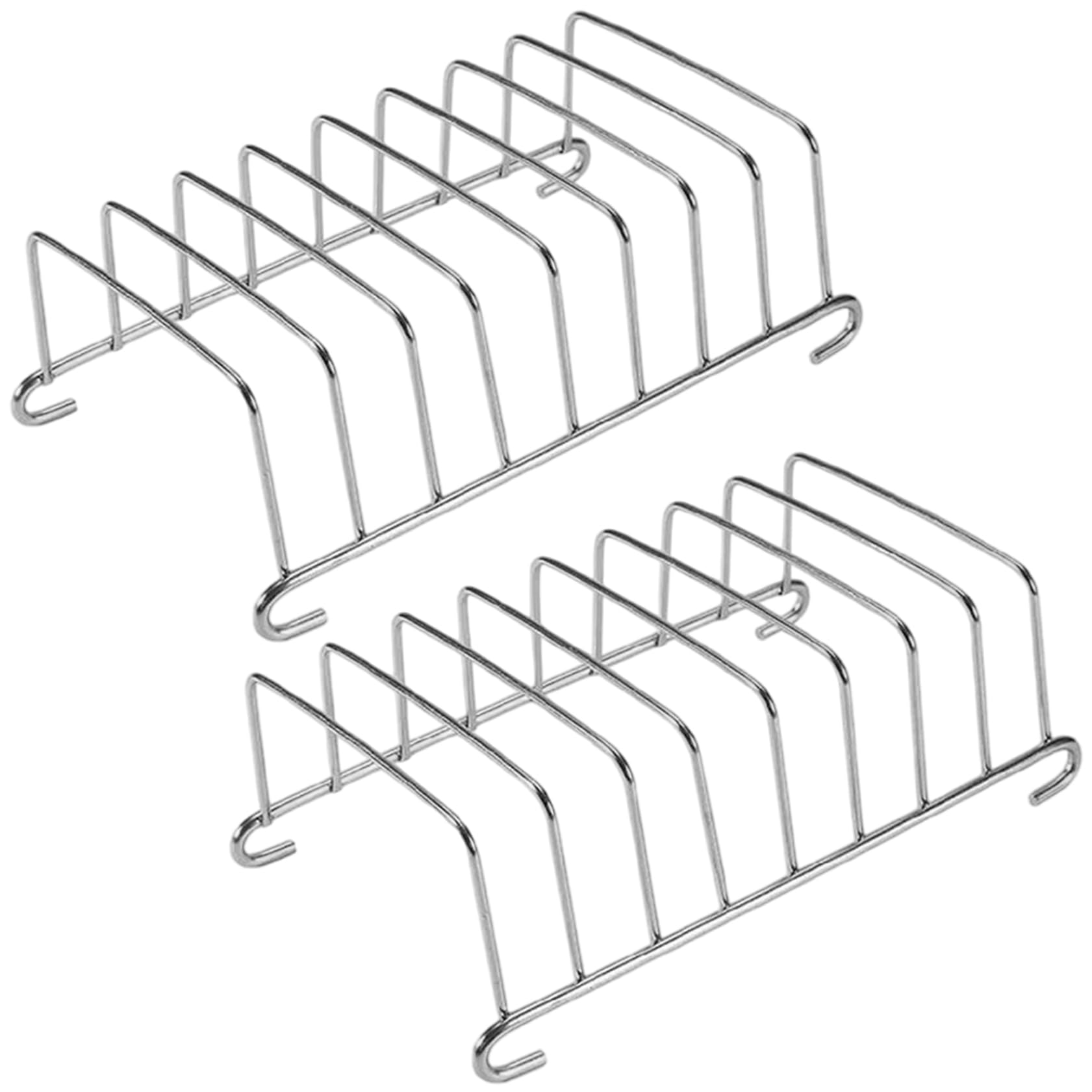 Otbushit 2 Pack Stainless Steel Air Fryer Rack Toast Rack for 8 Slices Rust-Proof Toast Holder for Home Restaurants