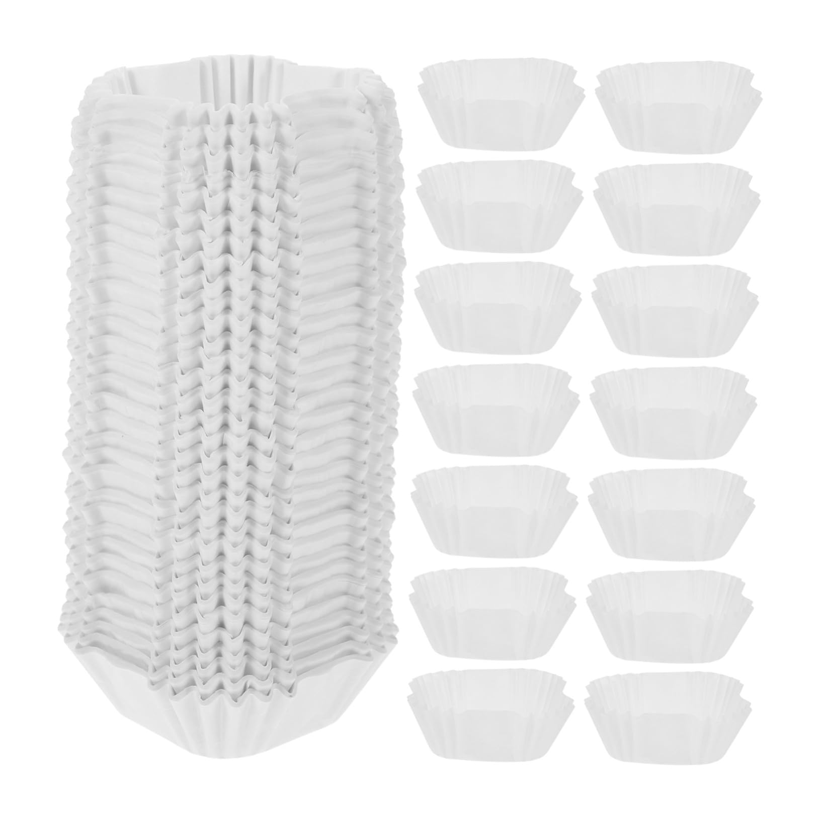 Healifty 3000 Pcs Moules à Muffins en Papier Carrés à Libération Facile pour Gâteaux de Lune et Cupcakes à Usage Familial et Festif