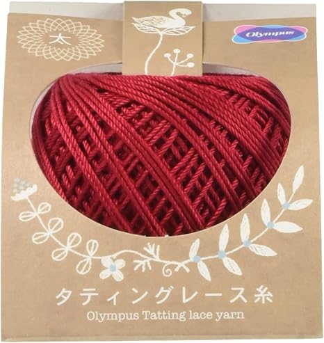 Amazon Co Jp オリムパス製絲 タティングレース糸 太 レース糸 Col T317 レッド 系 約40m 3玉セット ホビー 通販